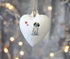 St Bernard Ceramic Heart Bauble